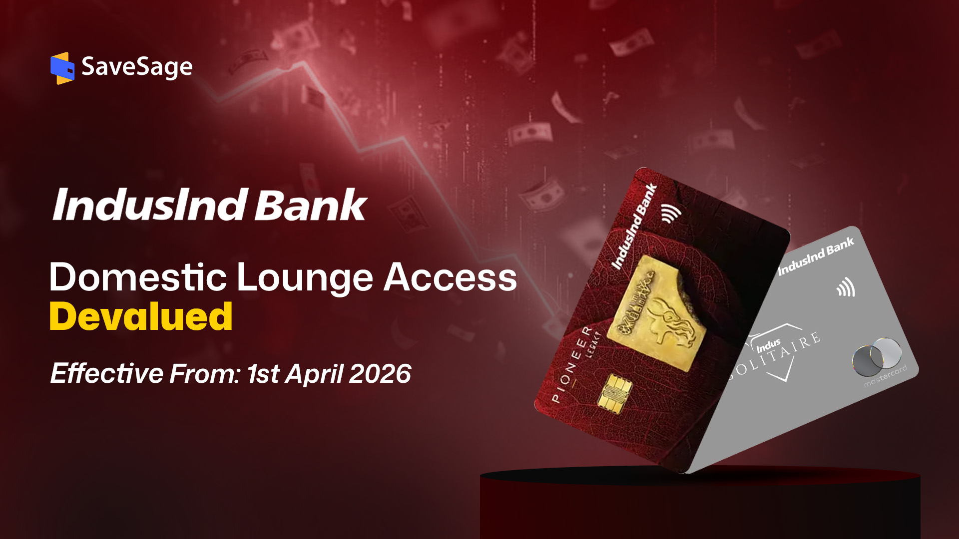 IndusInd Credit Cards Domestic Lounge Access Devaluation from 1st April 2026