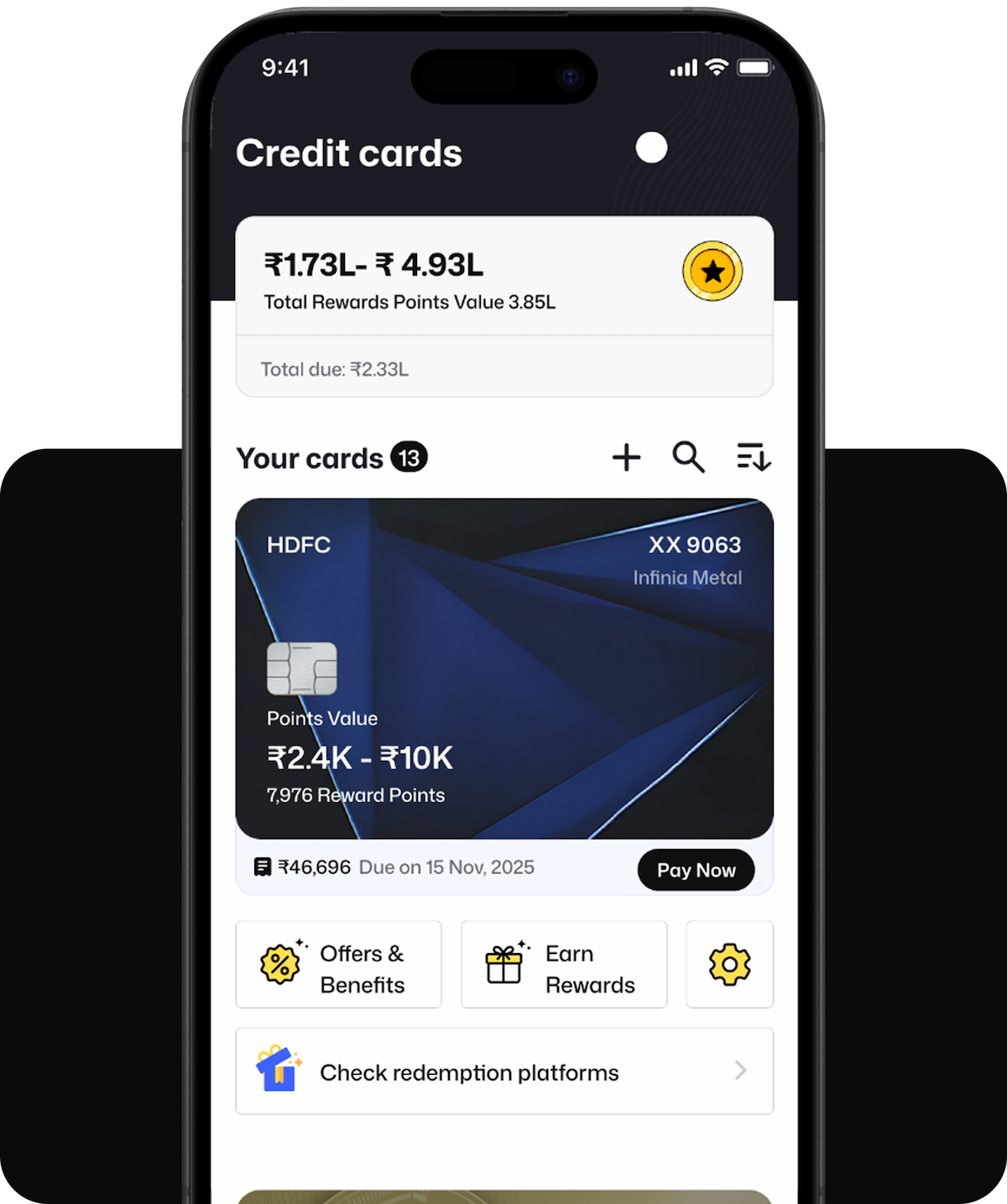 Manage your Cards and Rewards in One Place.